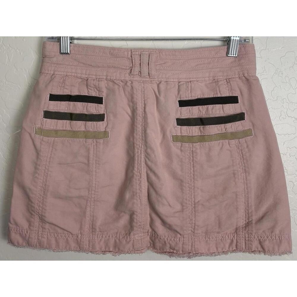Marc Jacobs Pink Cotton Distressed Ribbon Mini Skirt 2 Chevron Frayed Hem 1505 - Picture 5 of 10